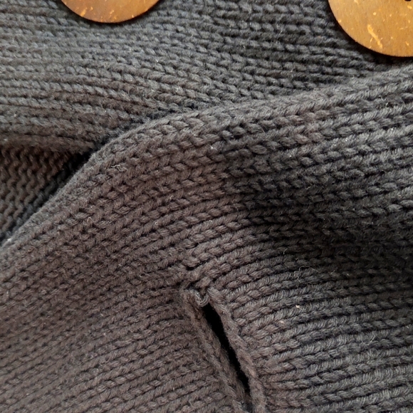 PURE | Original HANDKNIT Button Wrap | Soft 100% Knit Cotton Dark Navy Blue  OS - Picture 12 of 14